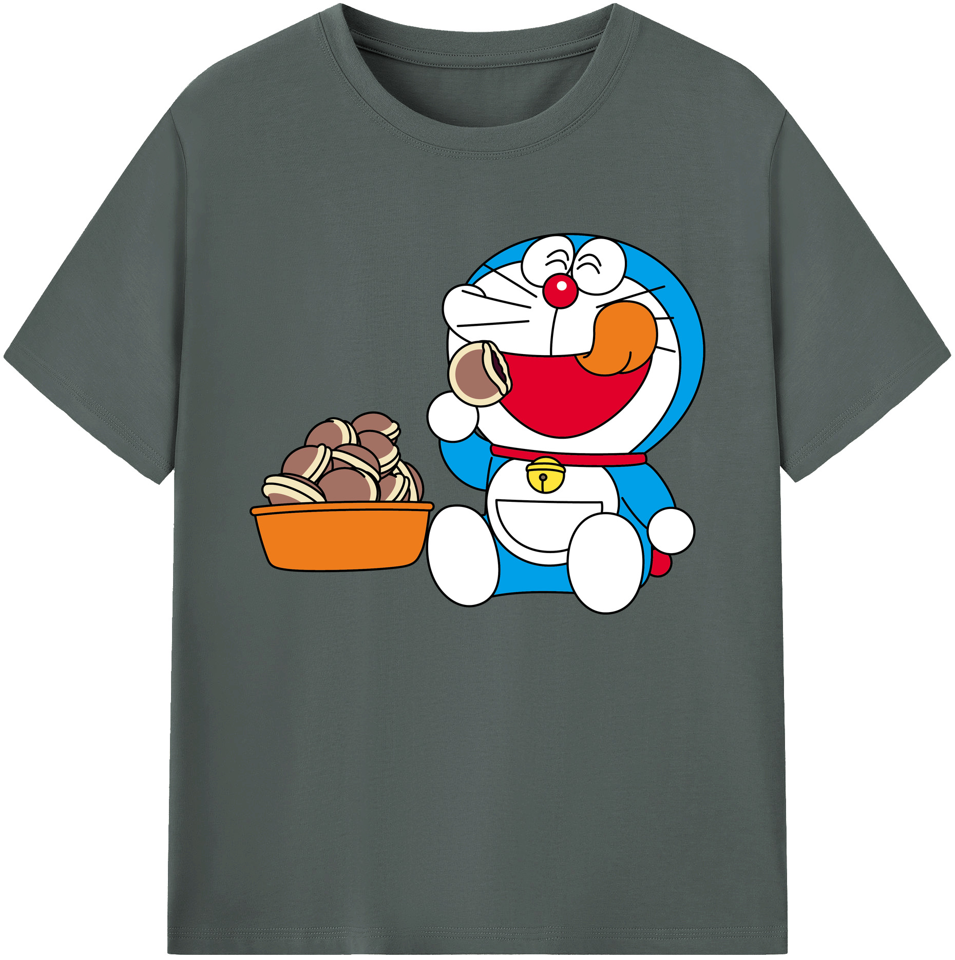 （画像用） ドラえもん Doraemon 綿100％ メンズ半袖Tシャツ｜肌触りやわらか＆通気性